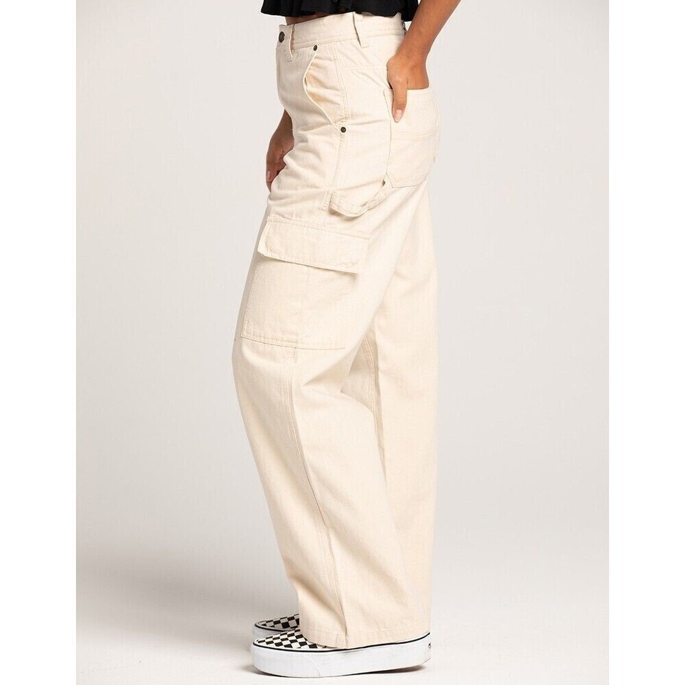 Women's ROXY Off White Lefty Cargo Pants Size XL WORN ONCE! - Picture 5 of 16
